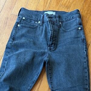 Madewell The Perfect Vintage Jean distressed black jeans